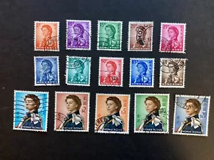 HONG KONG 1962-73 QEII Definitives Set Watermark 12 Block CA vfu (C366) - Picture 1 of 2