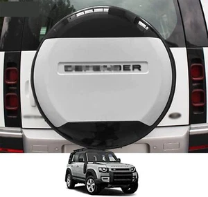 Fuji White Rear Spare Tire Tyre Wheel Cover Fit For LR Defender 130 5D 2022 2023 - Imagen 1 de 7