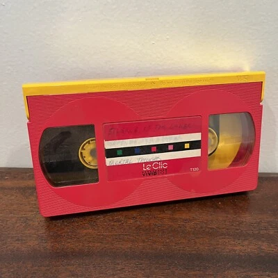 Vintage 80s Le Clic Red Yellow VHS Tape Cassette Rare Color - Image 1 of 4