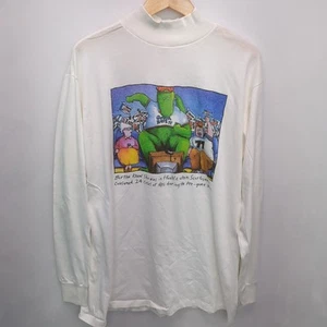 Vintage The Far Side Pepsi Shirt Mens Size XL White "Bertha Knew...Scarfosaurus" - Picture 1 of 5