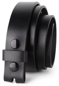 Belt for Buckles 100% Full Grain One Piece Leather Belt, w/Snaps for Intercha... - Bild 1 von 7
