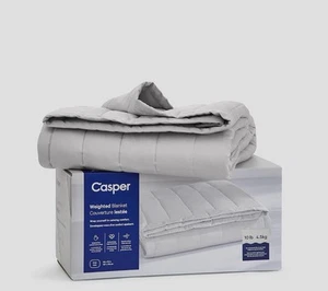 New In Box Casper Cotton Breathable Weighted Blanket, 20 lbs, Gray - Picture 1 of 5