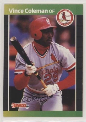1989 Donruss Vince Coleman (*Denotes* on Back) #181 - Image 1 of 2