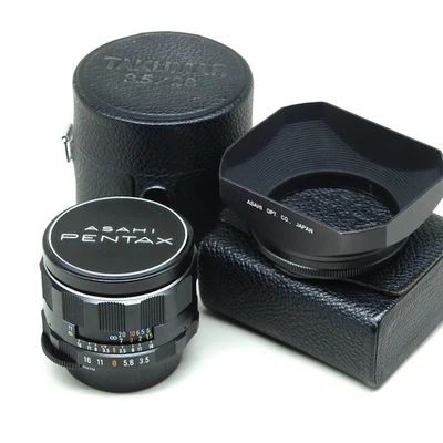 Pentax Super-Multi-Coated Takumar f/3.5 28mm - Hood & Case - Exc. vintage cond. - Image 1 of 4