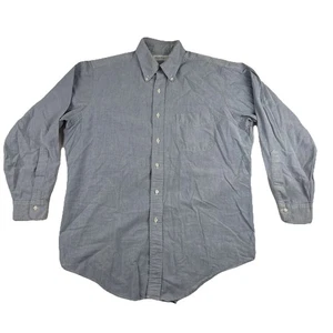Vintage Brooks Brothers blaues Button-Down-Hemd für Herren 16-33 hergestellt in den USA Büro - Bild 1 von 7