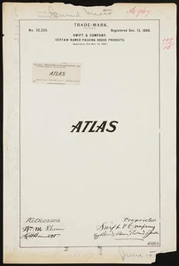 Swift & Company for Atlas brand Certain Named Packing House Products - Picture 1 of 1