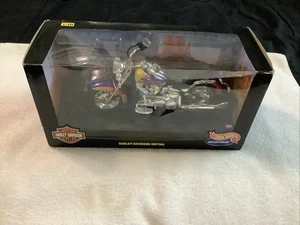 1999 Hot Wheels Harley-Davidson Softail Motorcycle 1:10 Diecast NIB w/ Flames - Picture 1 of 6