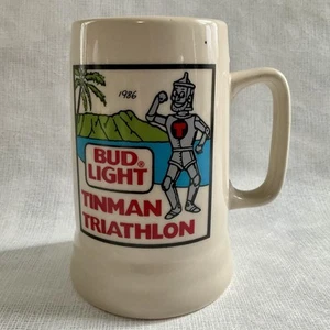 1986 Honolulu Hawaii Tin Man 6th Annual Triathlon Bud Light Beer Stein Mug - Picture 1 of 7
