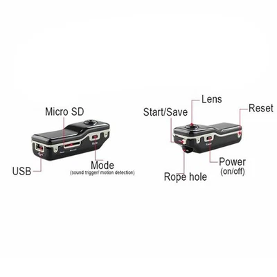 Mini DV Camcorder DVR Video Camera Webcam HD Cam Sports Helmet Bike Motorbike° - Image 1 of 4