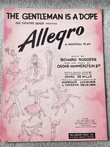 1947 The Gentleman Is A Dope Partituras ALLEGRO de Rodgers & Hammerstein - Imagen 1 de 7