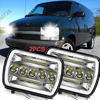 Пара светодиодных фар 5x7 дюймов 7x6 для грузового фургона Chevrolet Astro Express дневные ходовые огни высокий-низкий - Изображение 1 из 4