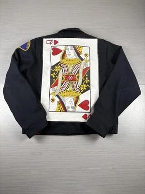 Queen Of Hearts Security Jacket Mens 40 Custom Patch Embroidered Novelty Coat - Image 1 of 4