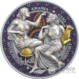 CLIO & URANIA The Nine Muses 2 Oz Silber Münze 2000 Francs Cameroon 2026 - Bild 1 von 4