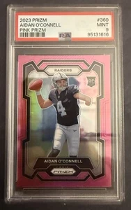 2023 Panini Prizm Aidan O'Connell Pink Prizm RC PSA 9 Raiders - Picture 1 of 1