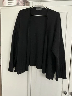Dorothea Napp, Strickjacke, Kurz, Weit, 100% Reine Schurwolle Merino, Schwarz - Bild 1 von 4