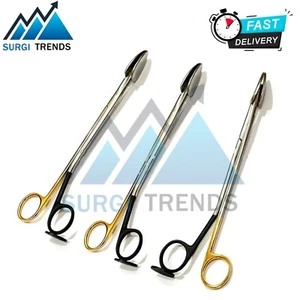 Trepsat Facial Flap Dissector Scissors Set of 3 Pcs Black Gold - Picture 1 of 4