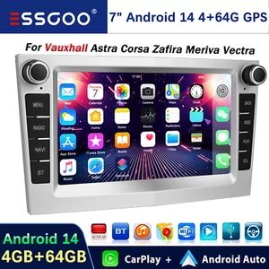 For Vauxhall Astra Corsa Apple Carplay Car Radio Stereo GPS NAVI FM Android 13 - Picture 1 of 14