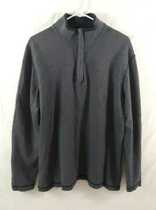 Bugatchi Uomo Mens Pullover Jacket Shirt XL Dark Gray  - Picture 1 of 3