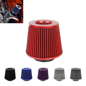 3" 76mm Car Inlet Cold Air Intake Cone Replace Performance Dry Air Filter&Clamp - Picture 1 of 17