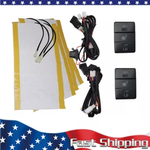 Carbon Fiber HEATED Seat HEATER Pad Kit Car Switch 12V Universal For Trucks - Picture 1 of 11