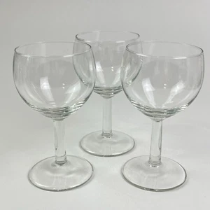 Vintage Kristall Rund Ballon Weinglas Klar Spiral Boden Hoch 3er Set - Bild 1 von 14