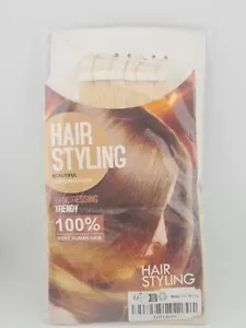 14-inch Invisible Tape-in Hair 20 Extensions, 100% Real Remy Human Hair Platinum - Picture 1 of 11
