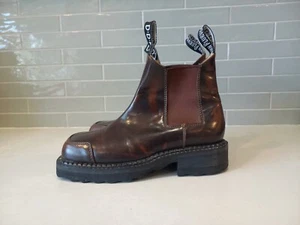 John Fluevog Boots Mens US Size 7.5 Booties Wagons 240 Chunky DDFT - Picture 1 of 18