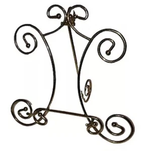 Gold Iron Metal A-Frame Easel Art Display Stand Book Plate Holder 10" - Picture 1 of 9