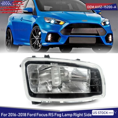For 2016-2018 Ford Focus RS Halogen Fog Lamp Assembly RH Passenger AV1Z-15200-A Foto 1 de 4