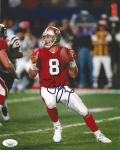 STEVE YOUNG SIGNED SAN FRANCISCO 49ERS FOOTBALL 8X10 PHOTO SUPER BOWL JSA ! - Picture 1 of 2