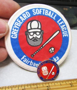 Greybear Softball League Fairbanks Alaska Anstecknadel & bedruckter Stil Patch, NEU - Bild 1 von 3