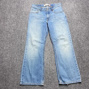 Levis Jeans Boys 14 Reg Blue 527 Slim Fit Bootcut Dark Wash Tag 28x27 - Picture 1 of 13
