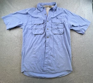 Rugged Earth Outfitters Shirt Mens Medium Blue Short Sleeve Vented Collared - Picture 1 of 13