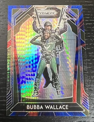 BUBBA WALLACE Prizm “HYPER PRIZM”REFRACTOR “RED/BLUE” SP Parallel Variation #15 - Image 1 of 4