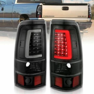 ANZO LED Taillights Plank Style Black w/Clear for 1999-2002 Chevy Silverado 1500 - Picture 1 of 10