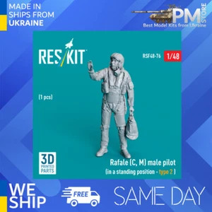 Reskit RSF48-0076 1/48 Rafale (C, M) male pilot (1 pcs) (3D Printed) - Picture 1 of 3