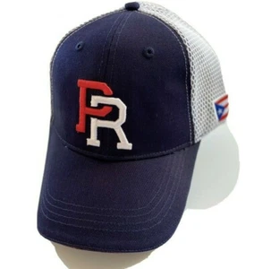 ROBIN RUTH PUERTO RICO PR FLAG NAVY & WHITE CAP HAT 1sz ADJUSTABLE SOUVENIRS  - Picture 1 of 5