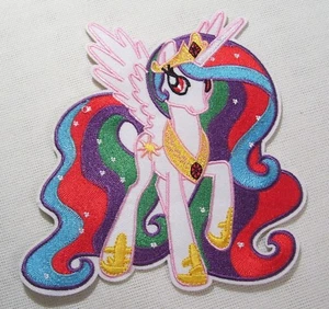 ÉCUSSON PATCH, Poney Licorne Multicolore, 14 x 15 cm, APPLIQUE THERMOCOLLANTE - Picture 1 of 1