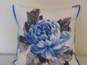 Copricuscino Designers Guild floreale tessuto 100% cotone Charlottenberg cobalto - Foto 1 di 6