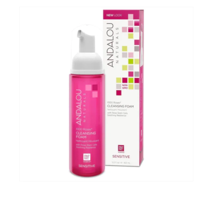 Andalou 1000 Roses Gentle Cleansing Foam Fresh Stem Cells Loosens 163ml NEW - Image 1 of 1