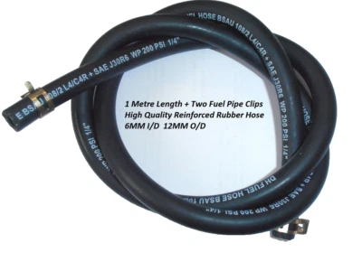 1/4” Internal reinforced Motorcycle Petrol Fuel Hose line Pipe for YAMAHA SUZUKI - Image 1 of 4