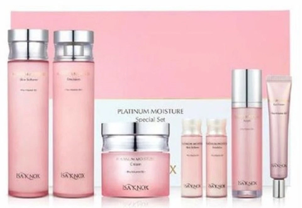 Korea Cosmetics ISA Knox Platinum Moisture 7pcs Set Anti Aging Skin Serum Cream