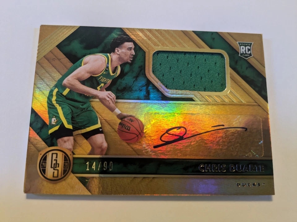 Chris Duarte 2021 Gold Standard Draft Picks RC Patch Auto /99 Oregon Ducks - Image 1 of 1