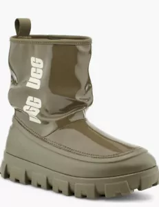 Neu ohne Karton UGG klassische Brellah wasserabweisende Stiefel Größe 9 170 $ in grünem Stollen - Bild 1 von 9