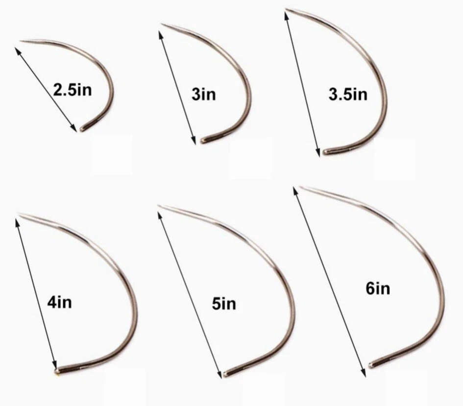 Paquete de agujas de coser curvas de alta resistencia, ideales para muebles de tapicería de cuero Foto 1 de 4
