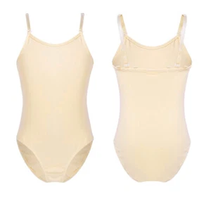 Kids Girls Unitards Camisole Leotard Workout Rompers Sleeveless Bodysuit Sport - Picture 1 of 36