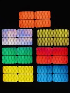 4 Oralit reflektierende 2"" x 4"" V98 Reflektorrechtecke (viele lebendige Farben) - Bild 1 von 12