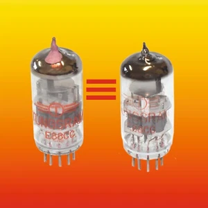 E88CC TUNGSRAM STRONG MATCHED PAIR TUBE NOS TESTED 6DJ8 CV5358 ECC88 6N23P - Picture 1 of 3