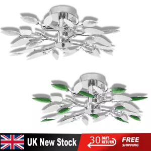 3 Color Ceiling Lamp Light Fixture Leaf Arms Modern Lighting Acrylic Crystal New - Picture 1 of 12