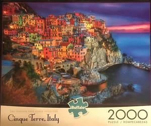Buffalo Puzzle”Cinque Terre,Italy”2000 Piece Puzzle Complete w/poster Free Ship+ - Picture 1 of 6